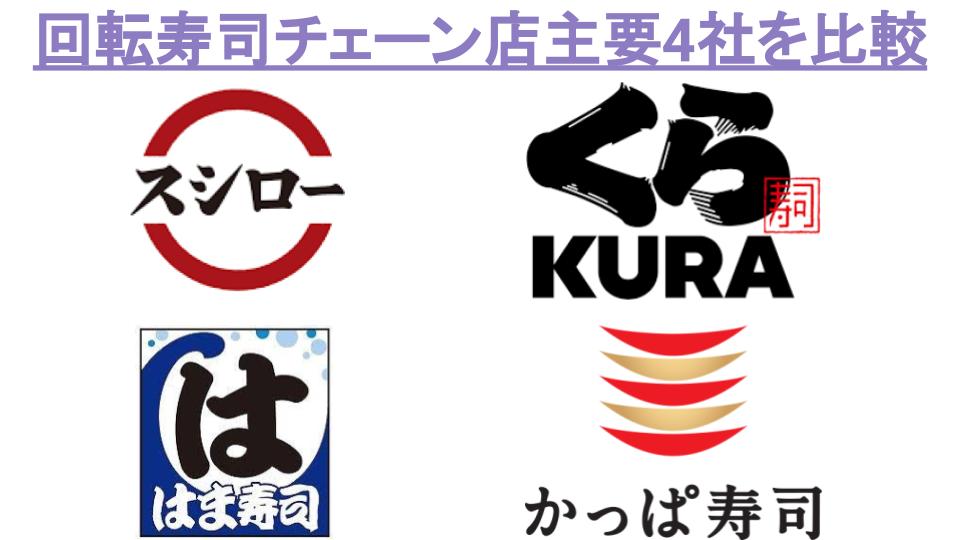 業界研究】回転寿司チェーン主要4社の比較（基本情報、業績、特徴 